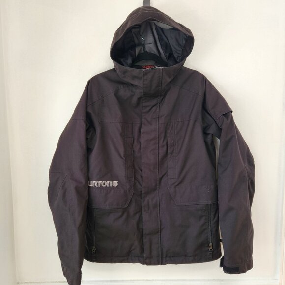 Burton Dryride Black Dhaka Jacket Coat Snowboarding Hooded Men's XS - Picture 1 of 14